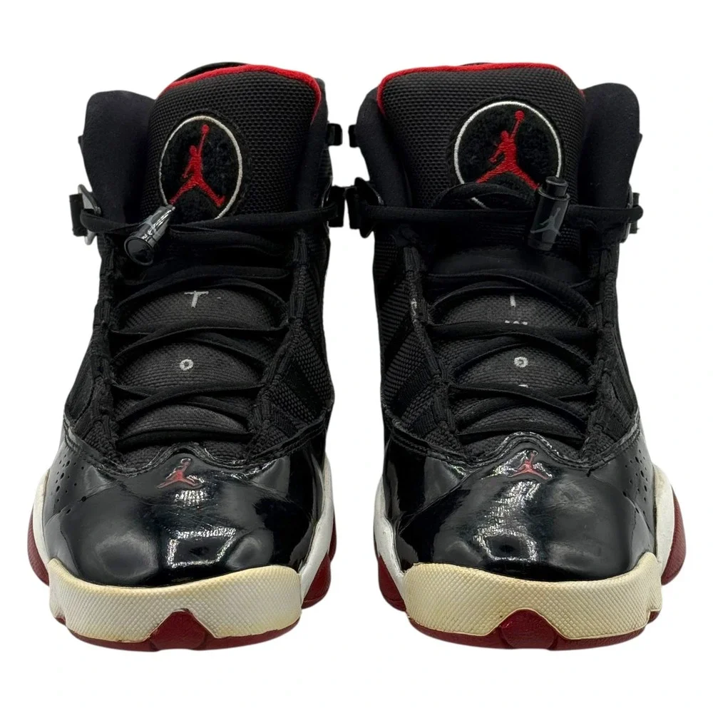 Nike Air Jordan 6 Rings Bred Black‎ Red White Youth 7Y / Women's 8.5 323419-062